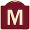 Signmission Designer Series Sign W/ Letter M, Burgundy Heavy-Gauge Aluminum Sign, 18" x 18", BU-1818-22940 A-DES-BU-1818-22940 - alternate 1